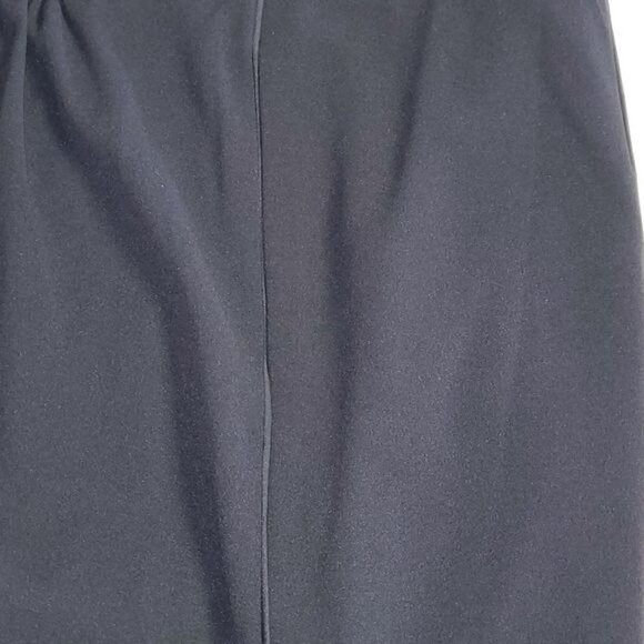 Calvin Klein Black Trimmed‎ Satin High Rise Elastic Pocketed Sz 16W Pants - Picture 6 of 12